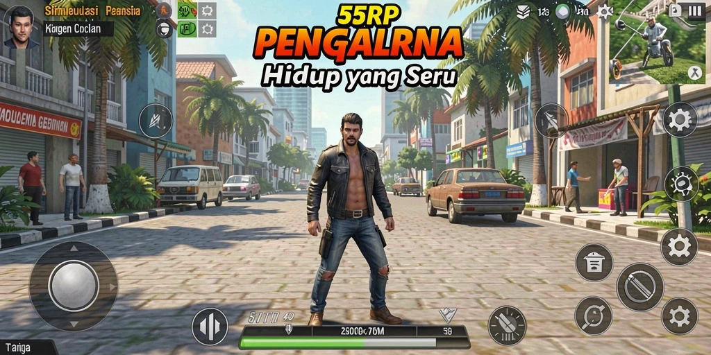 Tampilan gameplay 55RP yang menarik dan mendalam.