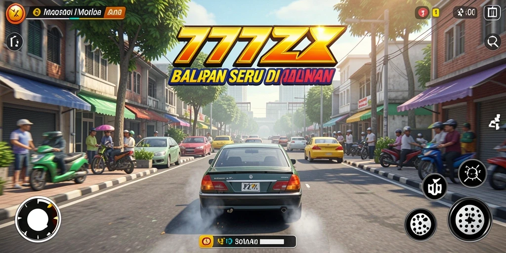 Screenshot gameplay 777ZX menampilkan balapan cepat dan menegangkan.