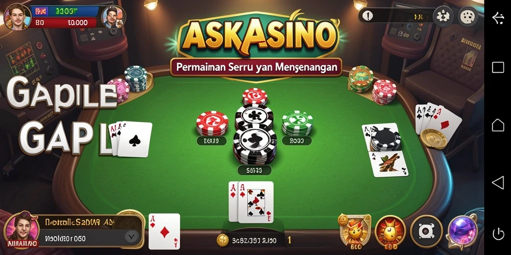 Screenshot gameplay Gaple di ASKASINO yang seru.