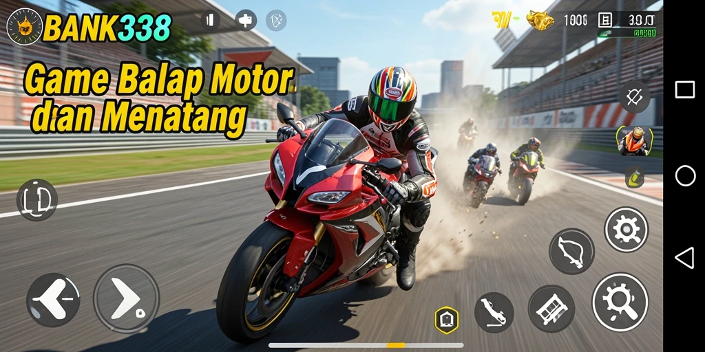 Gameplay seru BANK338 dengan balapan motor yang menegangkan.