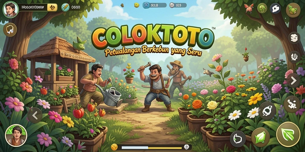 Screenshot menampilkan kebun yang memukau dalam game COLOKTOTO.