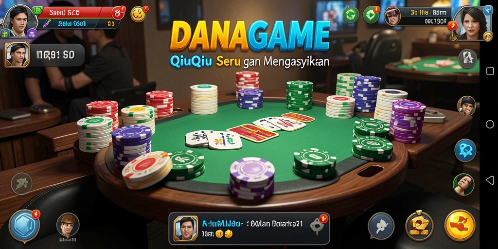 Screenshot utama DANAGAME dengan gameplay QiuQiu yang seru.