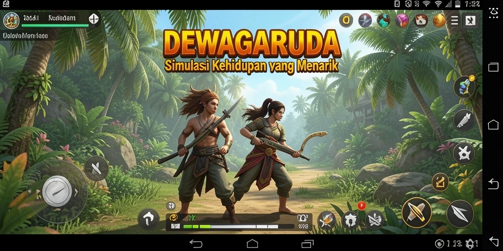 Gameplay DEWAGARUDA menampilkan aksi menarik dalam simulasi kehidupan.