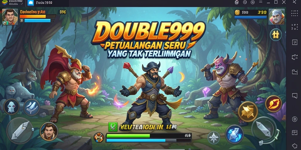 Tangkapan layar gameplay DOUBLE999 menunjukkan momen mendebarkan dalam petualangan.