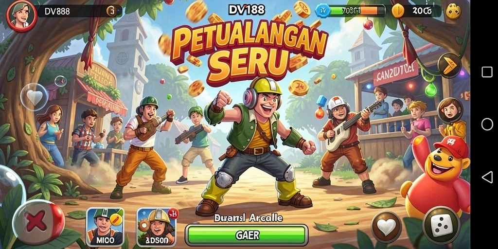 Tampilan gameplay DV188 yang seru dan menantang di setiap level.