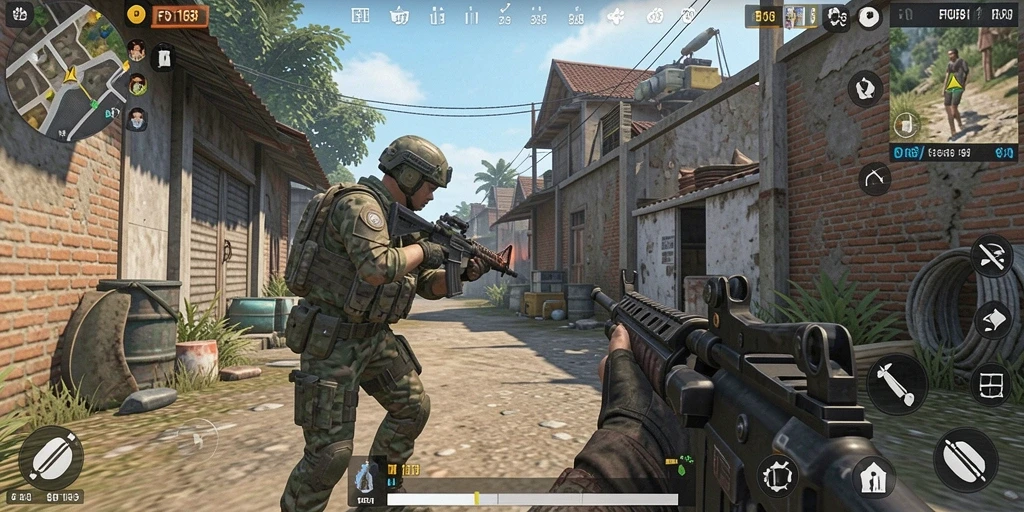 Gameplay mendebarkan dari FB168 yang menggambarkan pertempuran TPS.