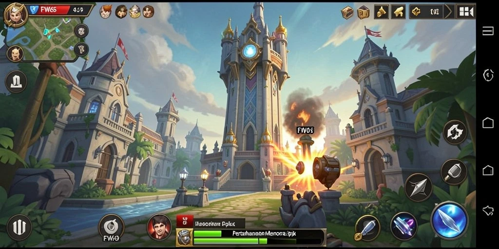 Tampilan gameplay menarik dari FW66 dalam aksi tower defense.