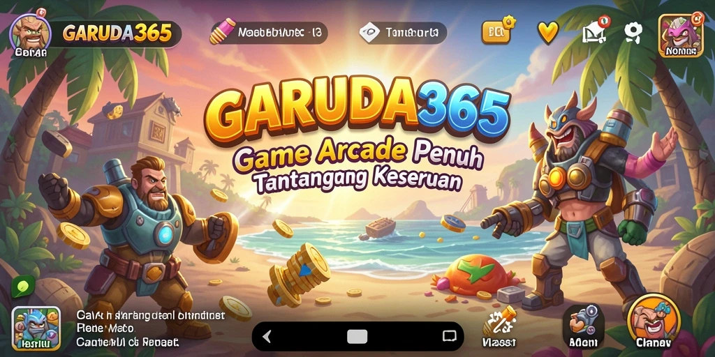 Screenshot GARUDA365 menampilkan momen seru saat bermain game Arcade.