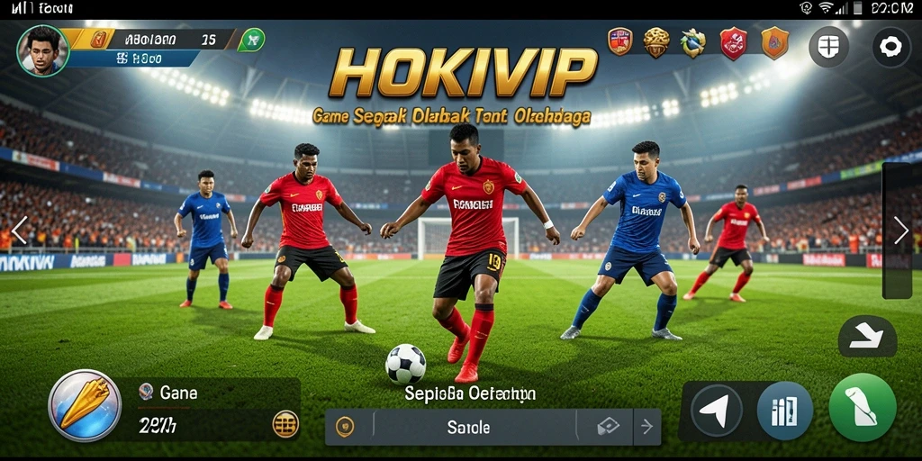 Tampilan mendebarkan dari pertandingan sepak bola di HOKIVIP.
