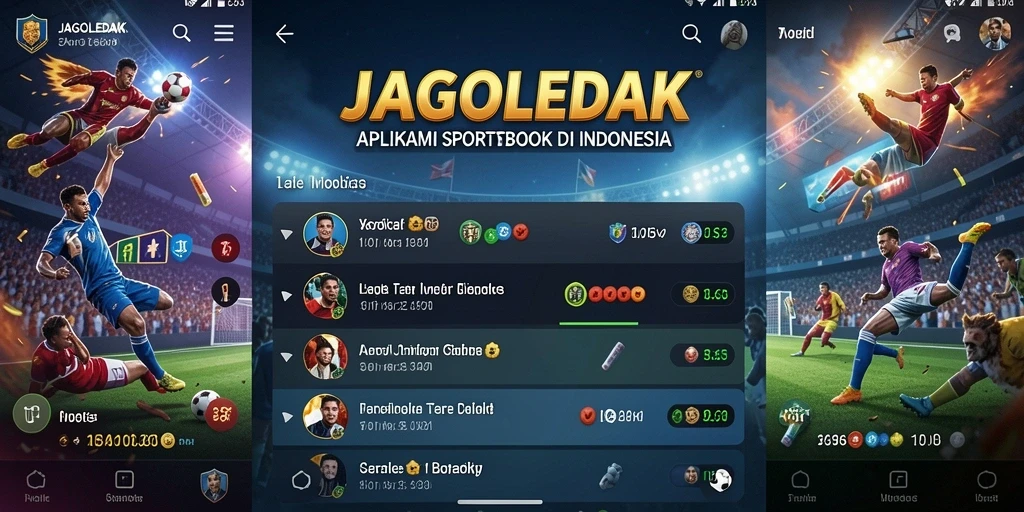 Tampilan antarmuka utama JAGOLEDAK yang menampilkan taruhan olahraga.