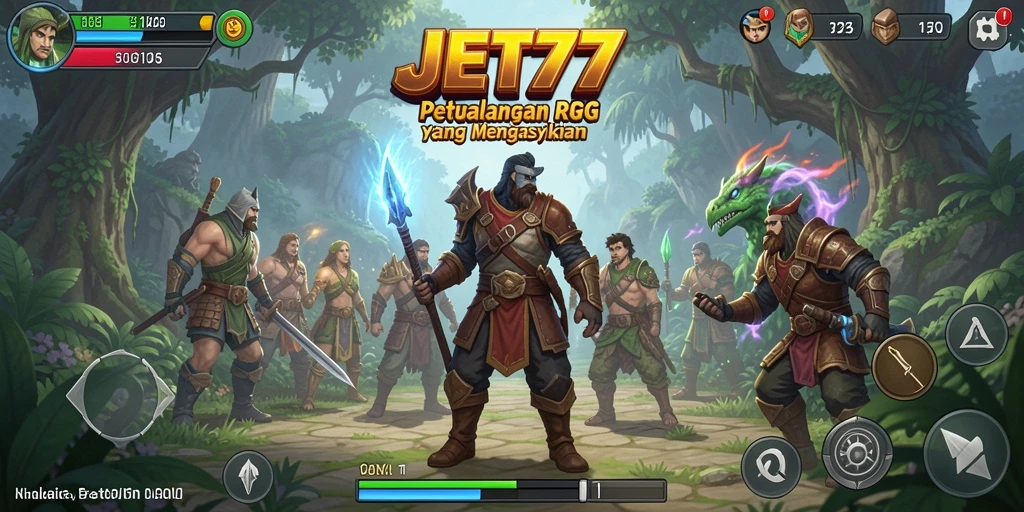 Tampilan gameplay RPG di JET77 yang mendebarkan dan penuh aksi.