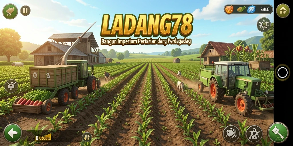 Tangkapan layar dari gameplay <strong>LADANG78</strong> yang menampilkan ladang yang sedang dikelola.