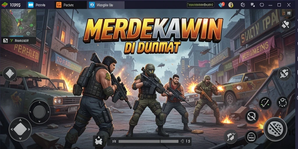 Tampilan aksi seru dari gameplay MERDEKAWIN yang mendebarkan.