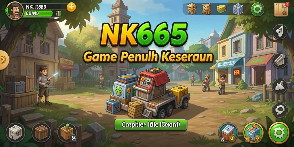 Screenshot utama NK666 menampilkan karakter yang aktif dalam gameplay Idle.