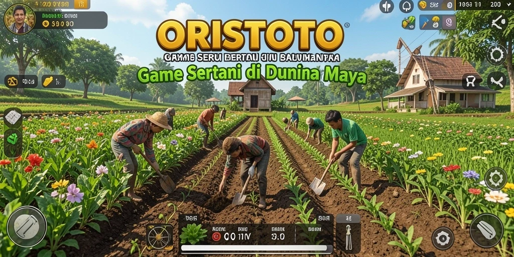 Gameplay ORISTOTO menampilkan pengalaman bertani yang realistis dan menyenangkan.