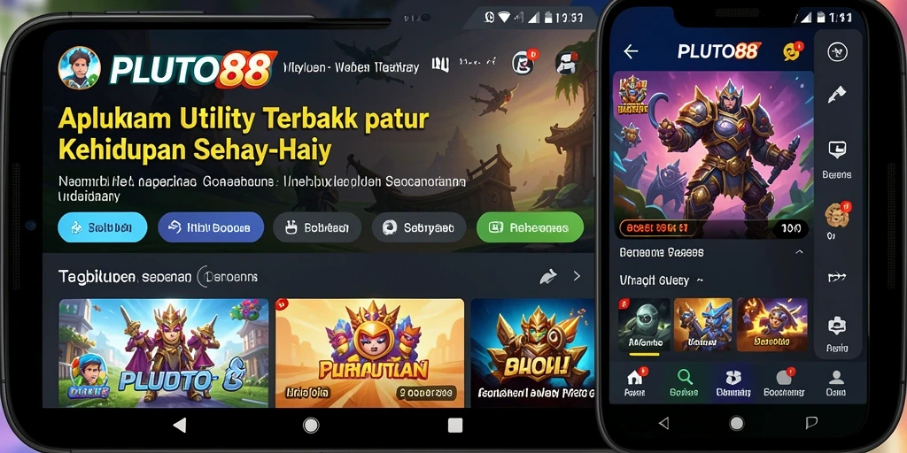 Tampilan antarmuka utama PLUTO88 yang intuitif dan user-friendly.