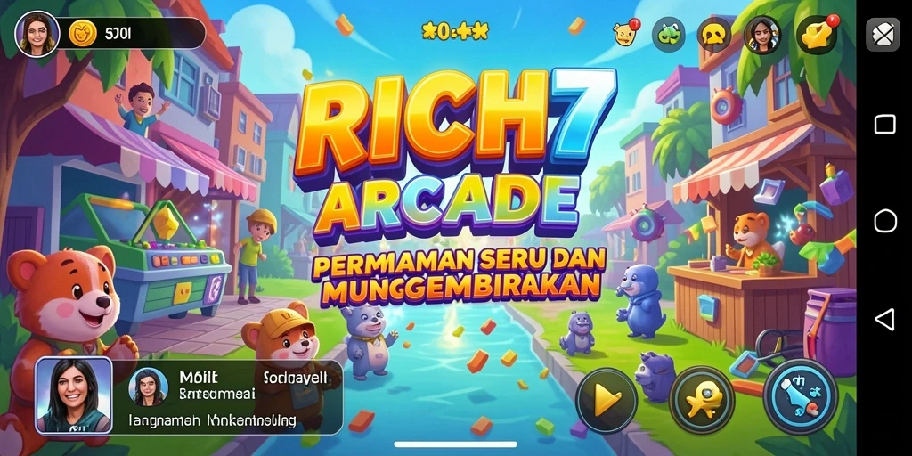 Screenshot RICH7 menampilkan gameplay Arcade yang seru dan menantang.
