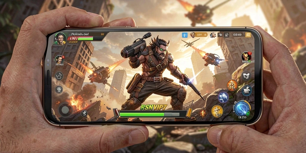 Screenshot gameplay RSNVIP7 menampilkan aksi petualangan yang mendebarkan.
