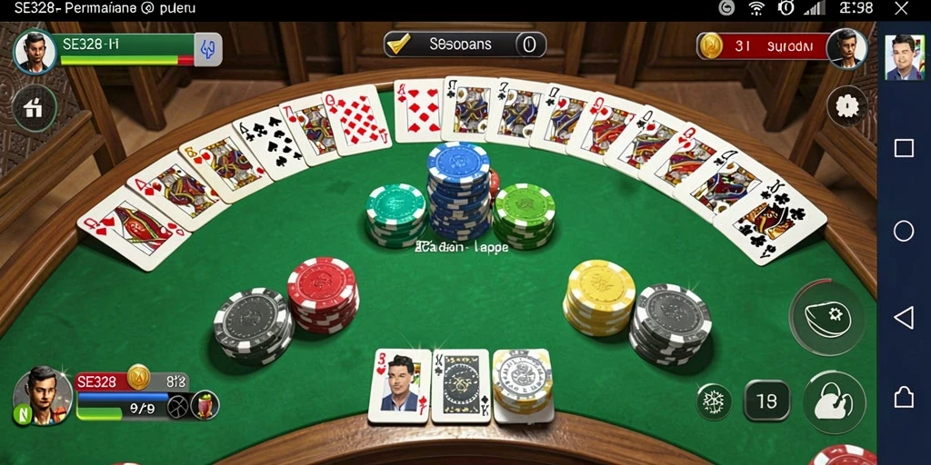 Tampilan seru dari gameplay Gaple di SE328 yang membuat ketagihan.