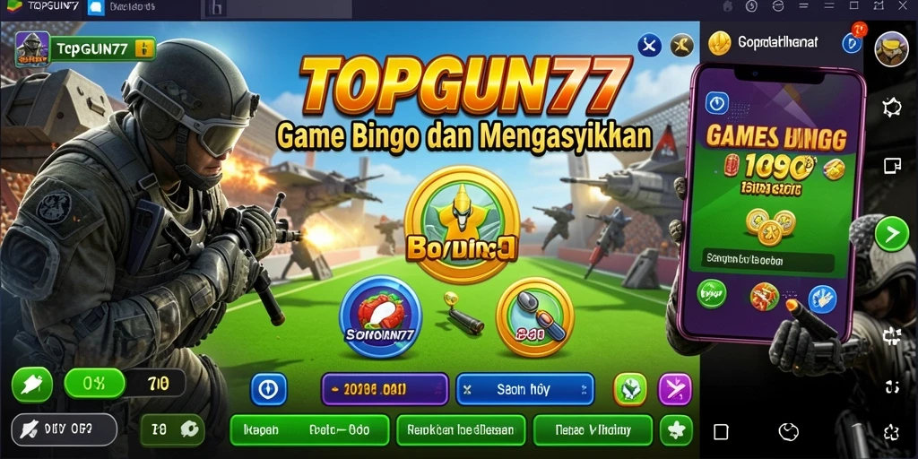 Tampilan gameplay seru dalam permainan Bingo TOPGUN77.