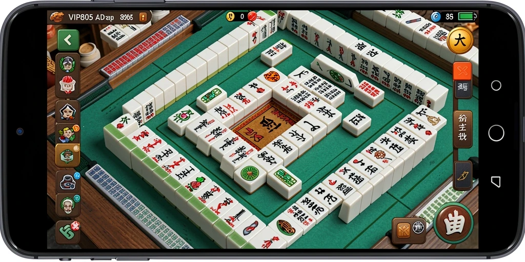 Tangkapan layar gameplay <strong>VIP805</strong> menampilkan aksi Mahjong yang seru.